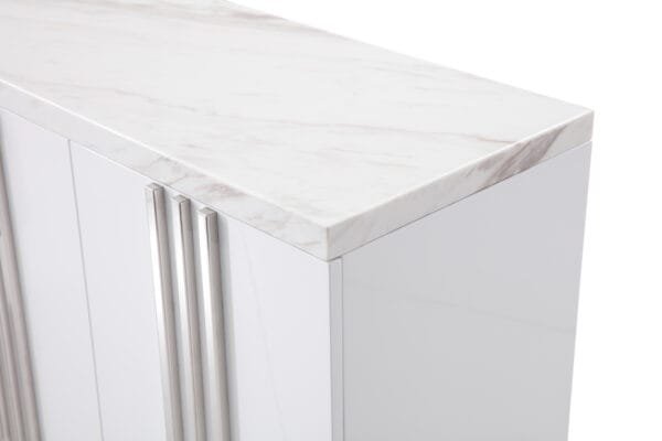 Modrest Kingsley Modern Marble & Stainless Steel Buffet - Image 4