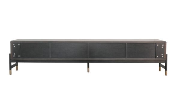 Modrest Gabrielle - Contemporary Acacia & Gold TV Stand - Image 4