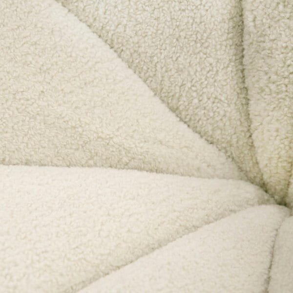 Divani Casa Gadson - Contemporary White Sherpa Swivel Chair Accent Chair - Image 4