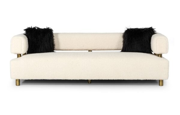 Divani Casa Gannet - Glam Beige Fabric Sofa - Image 4