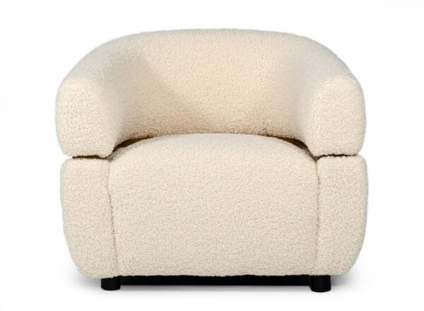 Divani Casa Gannet - Glam Beige Fabric Chair - Image 5