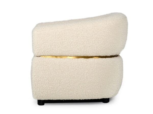 Divani Casa Gannet - Glam Beige Fabric Chair - Image 4