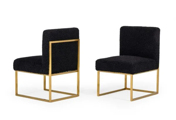 Modrest Garvin - Glam Black + Gold Fabric Accent Chair (Set of 2) - Image 4