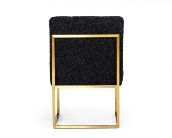 Modrest Garvin - Glam Black + Gold Fabric Accent Chair (Set of 2) - Image 3