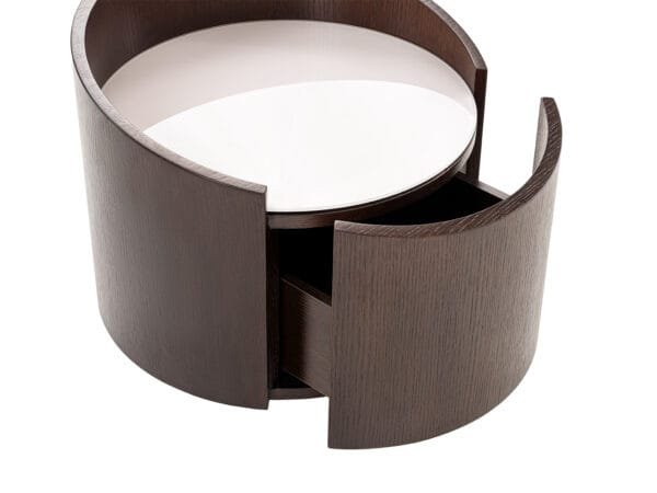 Modrest Geneva - Modern Brown Oak Nightstand - Image 3