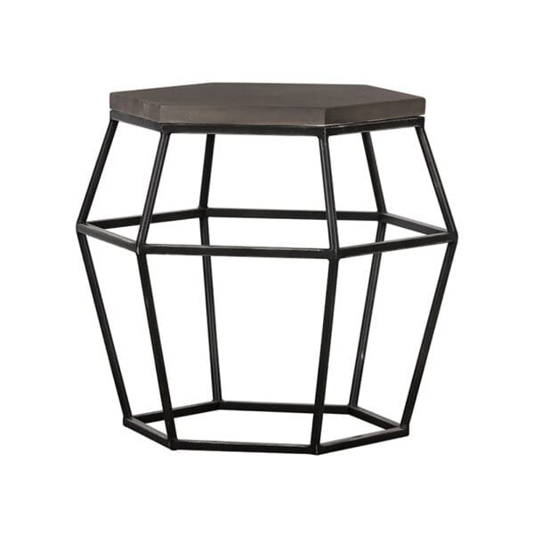 Modrest Tartan Modern Concrete & Metal End Table - Image 3