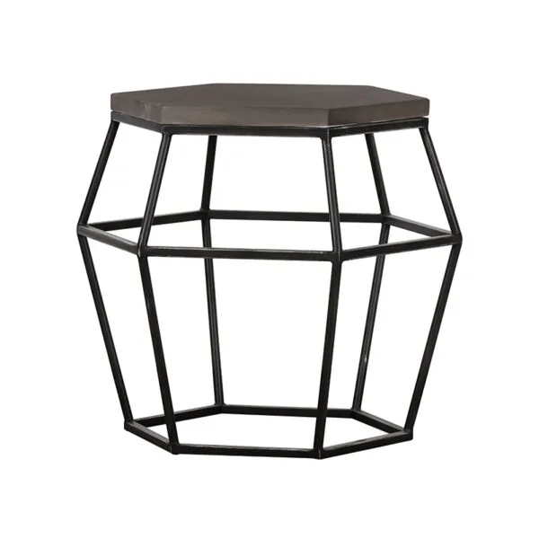 Modrest Tartan Modern Concrete & Metal End Table - Image 3