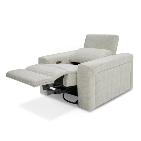 Divani Casa Gering - Modern Beige Fabric Power Recliner Chair - Image 2