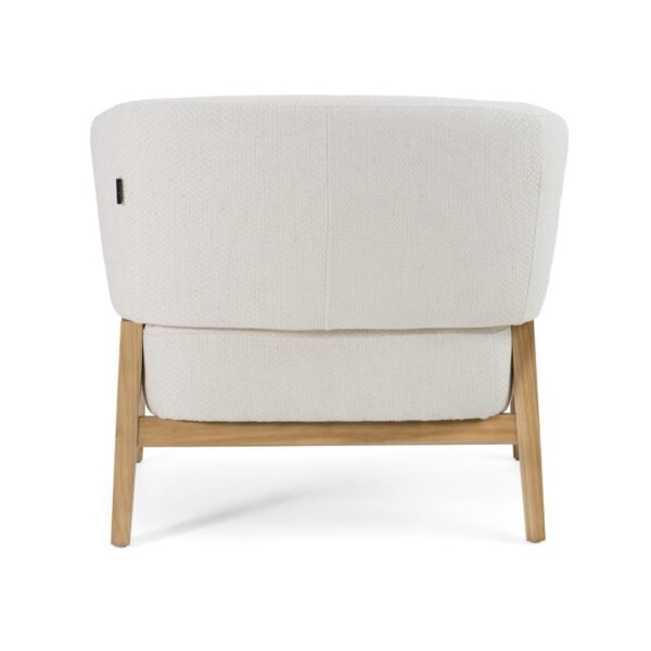 Divani Casa Giselle - Mid-Century Modern Off-White Fabric Accent Chair - Image 4