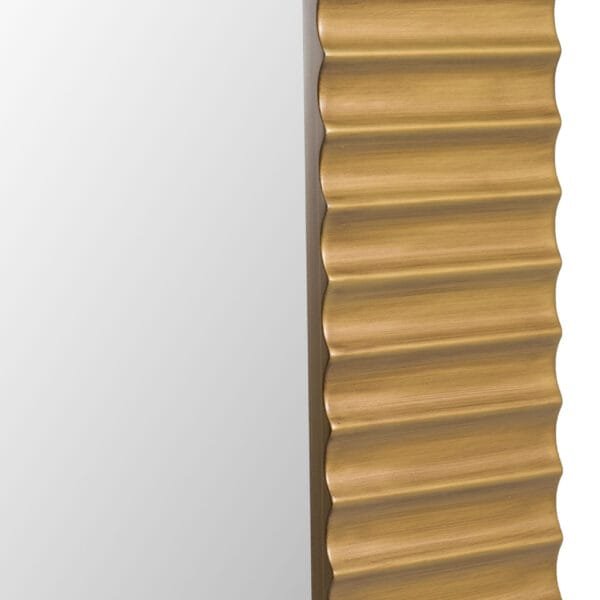 Modrest Glinda - Modern Brushed Brass Floor Mirror - Image 2