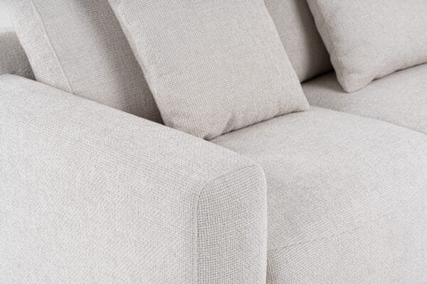 Divani Casa Gloria - Modern White Fabric Loveseat - Image 4