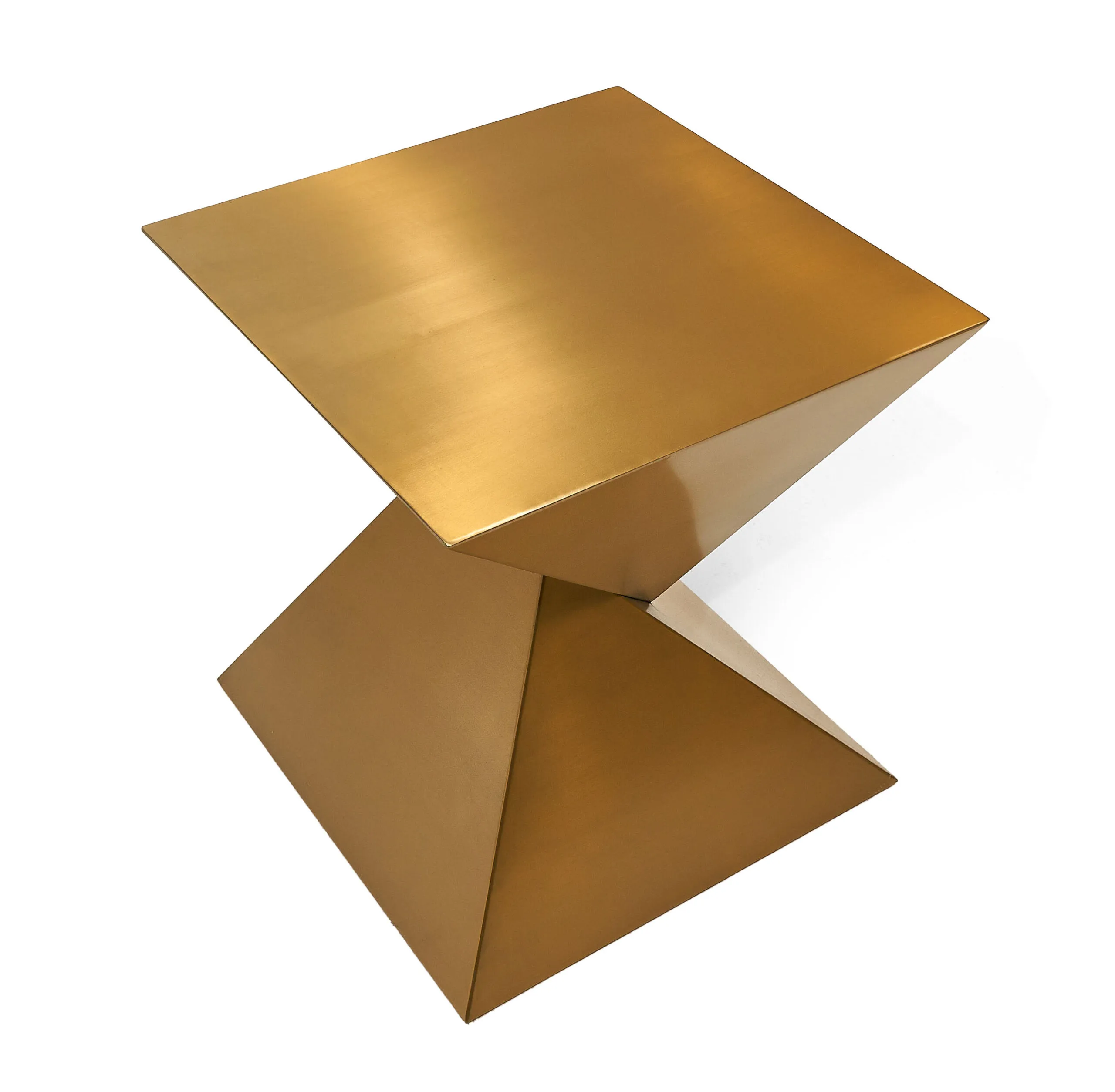 Modrest Hadler - Glam Brushed Gold Metallic End Table