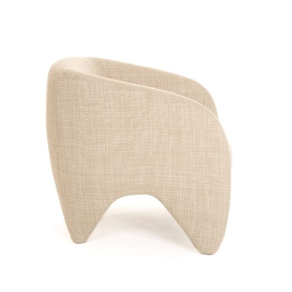 Modrest Halton - Modern Beige Fabric Accent Chair - Image 2