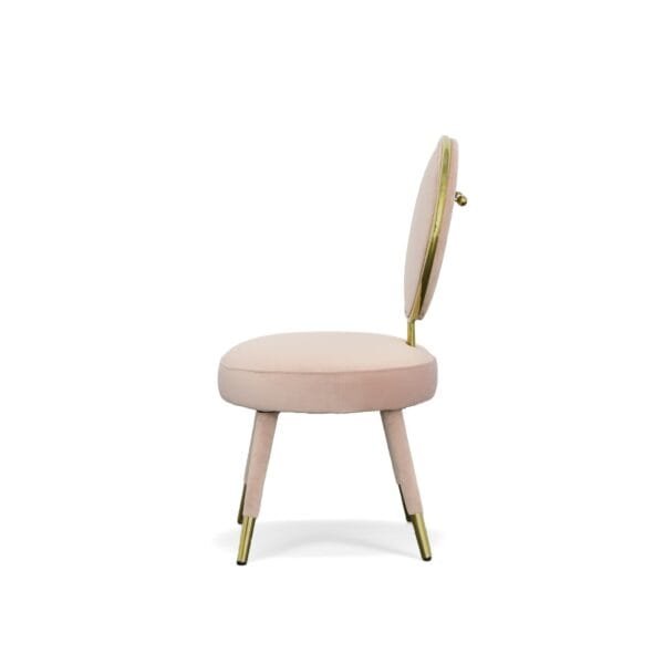 Modrest Haswell - Glam Pink Velvet Accent Chair (Set of Two) - Image 2