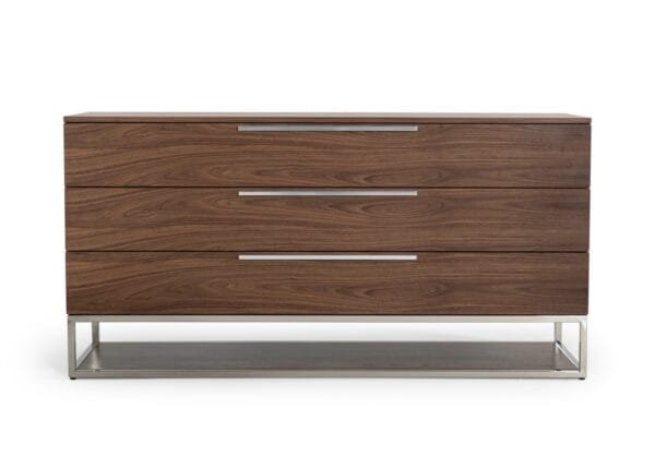 Modrest Heloise - Contemporary Walnut & Stainless Steel Dresser - Image 3