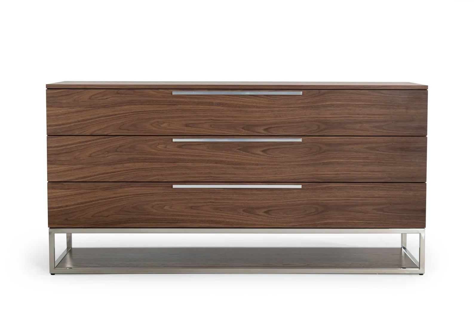 Modrest Heloise - Contemporary Walnut & Stainless Steel Dresser 3 Modrest Heloise - Contemporary Walnut & Stainless Steel Dresser - Image 3