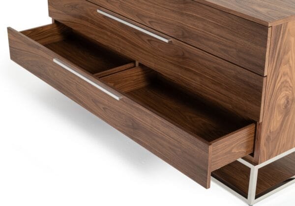 Modrest Heloise - Contemporary Walnut & Stainless Steel Dresser - Image 5