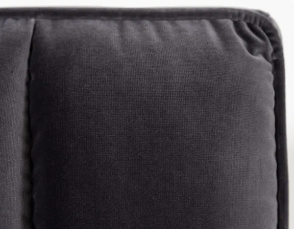 Queen Modrest Hemlock Modern Grey Velvet Bed - Image 2