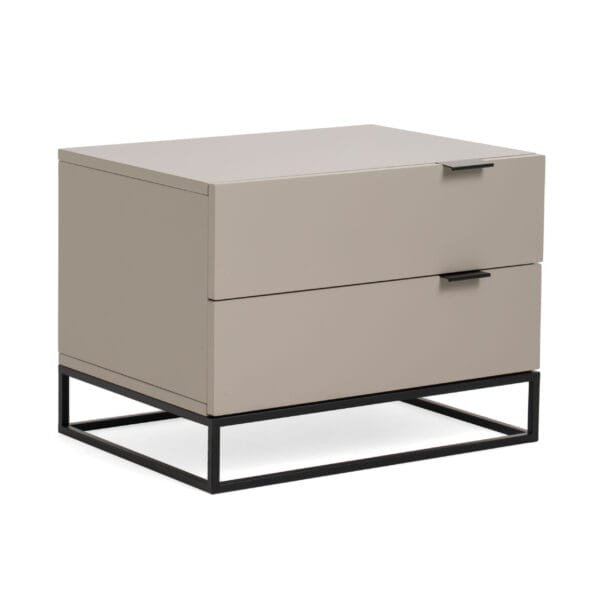 Modrest Hera Modern Grey Nightstand - Image 2