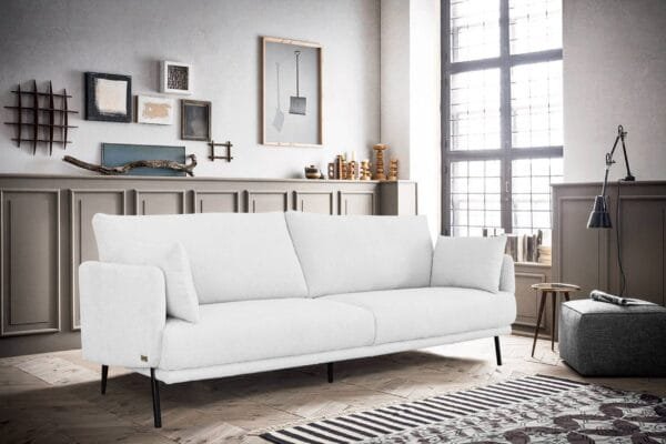 Divani Casa Higgins - Modern White Fabric Sofa - Image 2