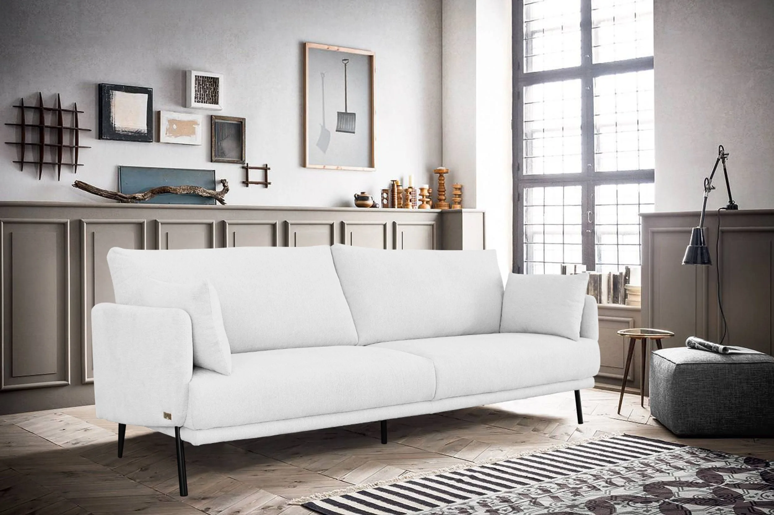 higgins vgkn 78595 white sofa 3 - Modern Living Room Sofa