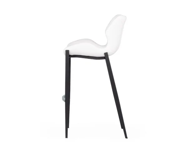 Modrest Ithaca - Modern White Leatherette Bar Stool (Set of 2) - Image 3