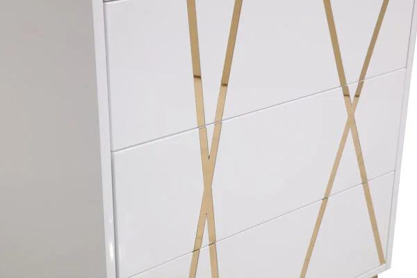 Modrest Nixa Modern White & Gold Chest - Image 2