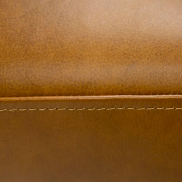 Divani Casa Jacoba - Modern Camel Leather Rectangular Ottoman - Image 2