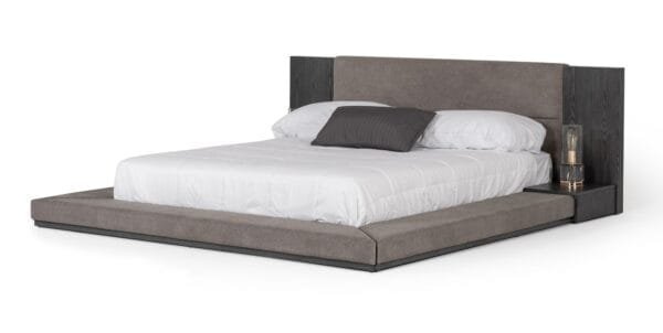 Queen Nova Domus Jagger Modern Grey Bed - Image 2