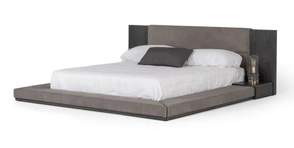 Queen Nova Domus Jagger Modern Grey Bed - Image 2