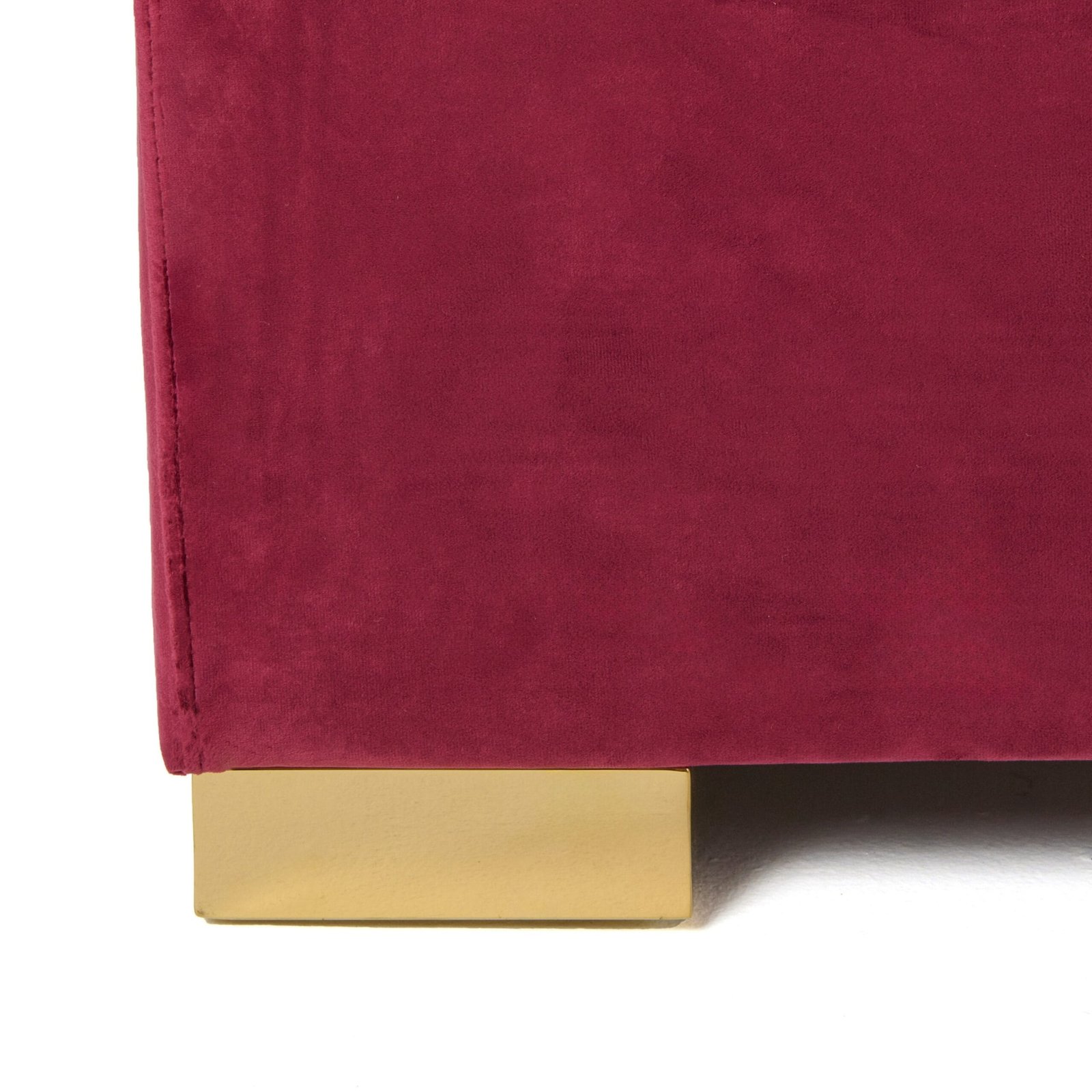 Modrest Janet - Modern Red Velvet + Gold Bed 5 Modrest Janet - Modern Red Velvet + Gold Bed - Image 5