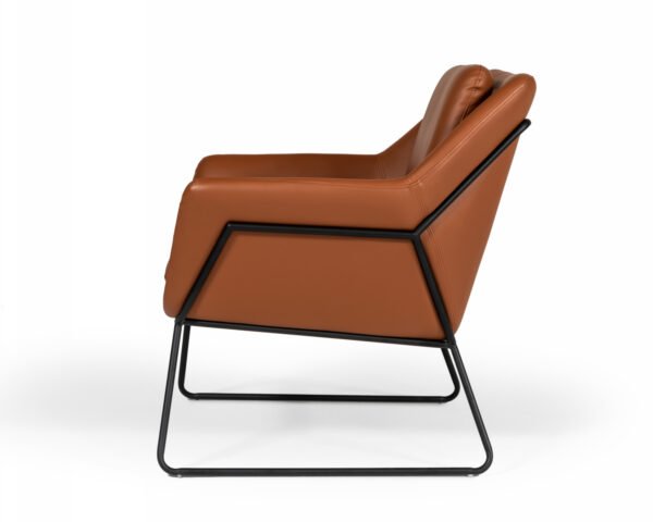 Modrest Jennifer - Industrial Brown Eco-Leather Accent Chair - Image 2