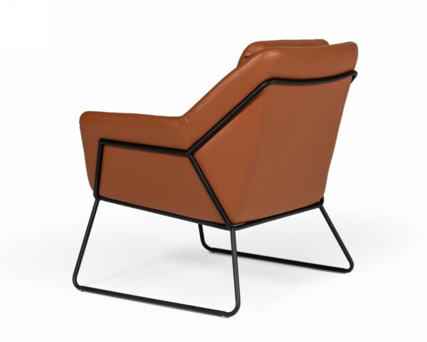 Modrest Jennifer - Industrial Brown Eco-Leather Accent Chair - Image 3