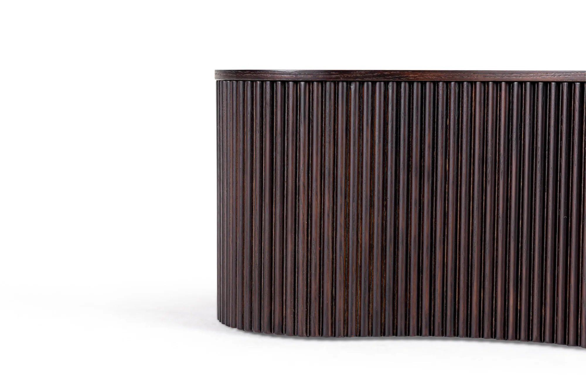 Modrest Jessie - Modern Smoked Oak Freeform Coffee Table - Image 4