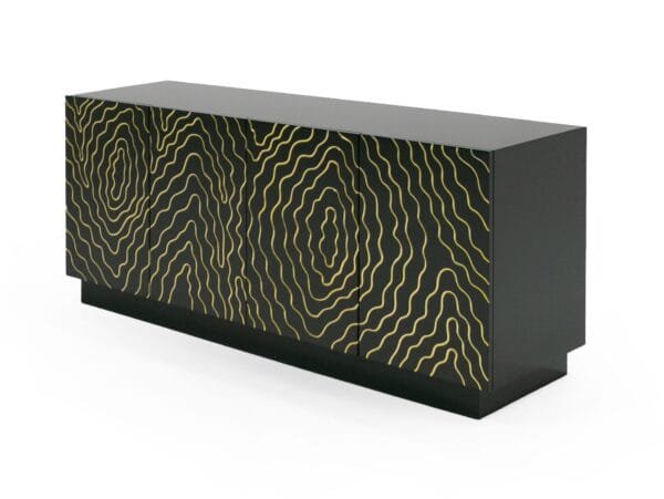 Modrest Jonah- Modern Black and Gold Buffet - Image 4