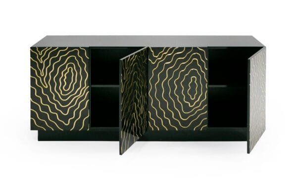 Modrest Jonah- Modern Black and Gold Buffet - Image 5