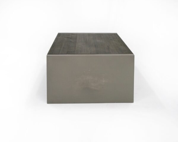 Modrest June - Modern Dark Grey Concrete & Walnut Coffee Table - Image 2