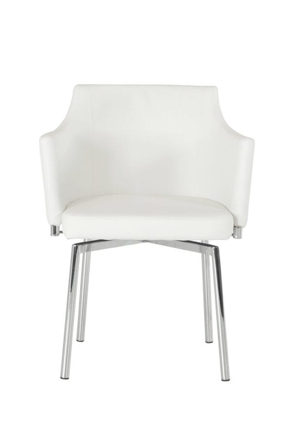Modrest Kaweah Modern White Dining Chair - Image 2