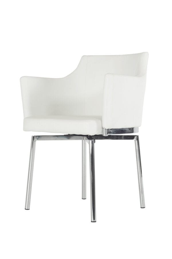 Modrest Kaweah Modern White Dining Chair - Image 3