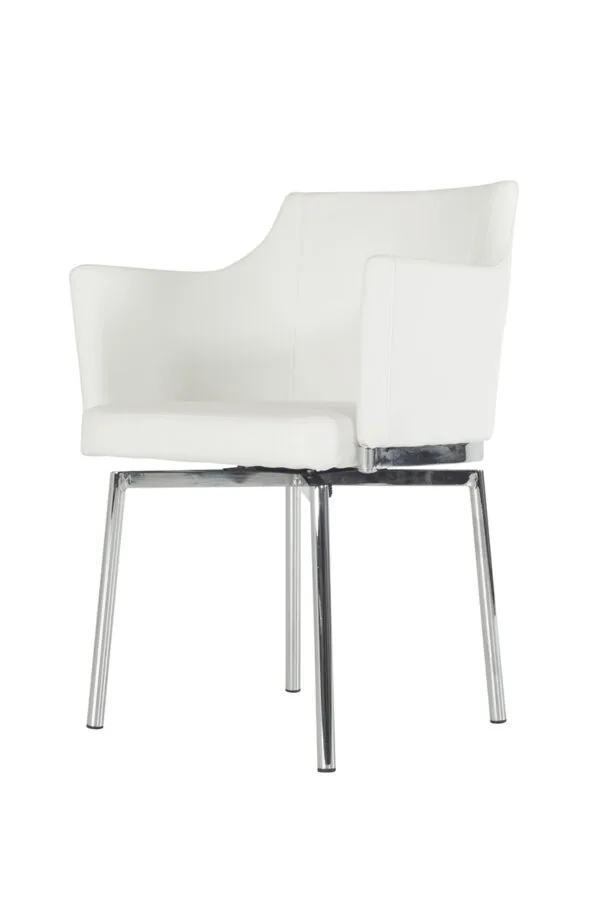Modrest Kaweah Modern White Dining Chair - Image 3