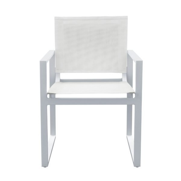 Renava Kayak - Modern White Outdoor Dining Armchair (Set of 2)