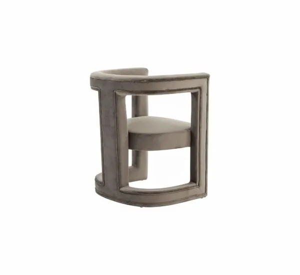Modrest Kendra - Modern Grey Fabric Accent Chair - Image 3