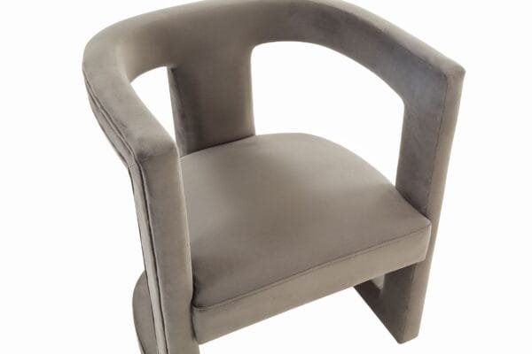 Modrest Kendra - Modern Grey Fabric Accent Chair - Image 4