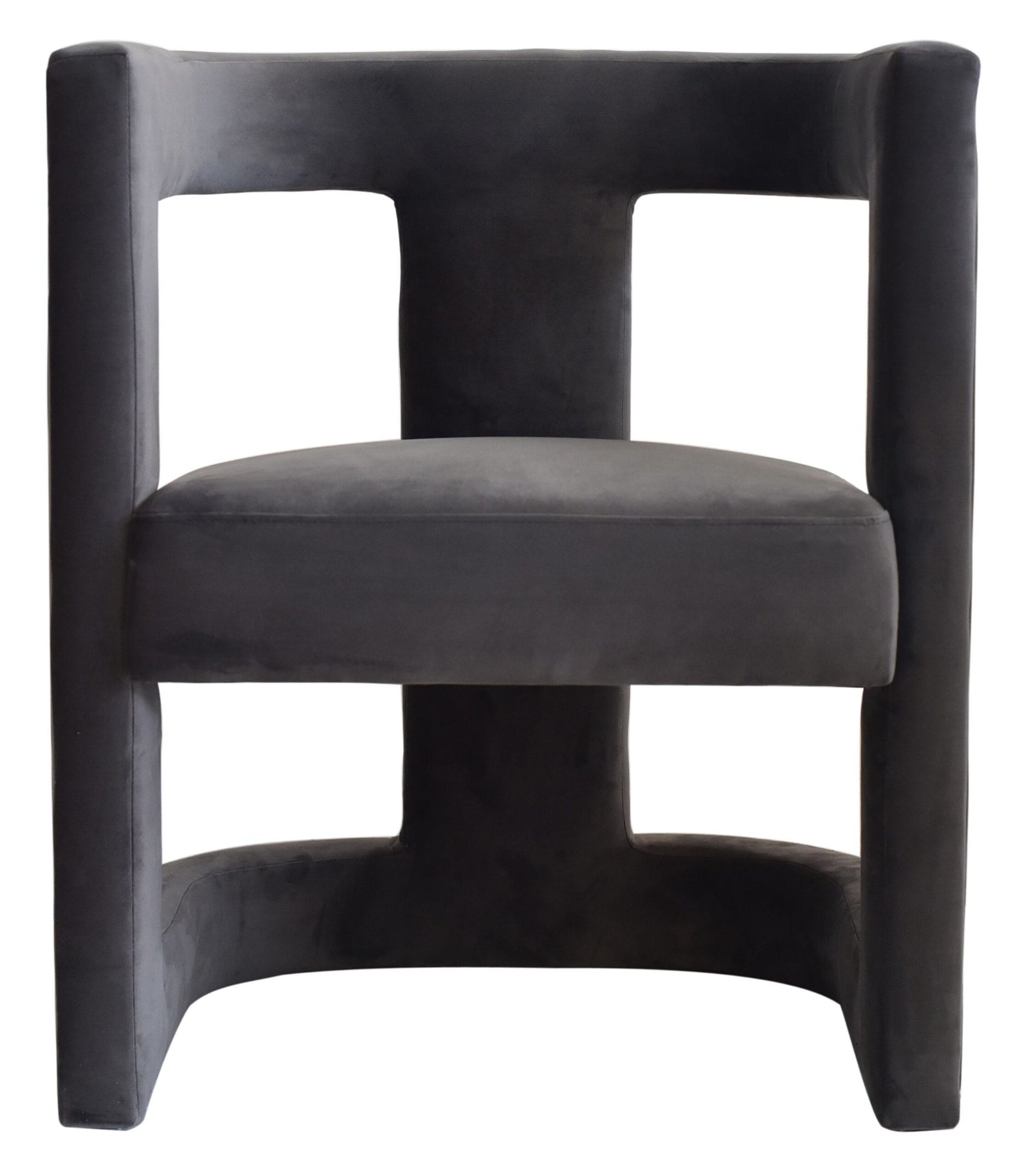 Modrest Kendra - Dark Grey Fabric Accent Chair 1 Modrest Kendra - Dark Grey Fabric Accent Chair