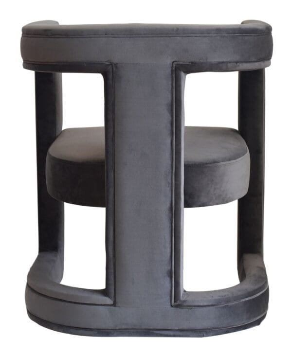 Modrest Kendra - Dark Grey Fabric Accent Chair - Image 2