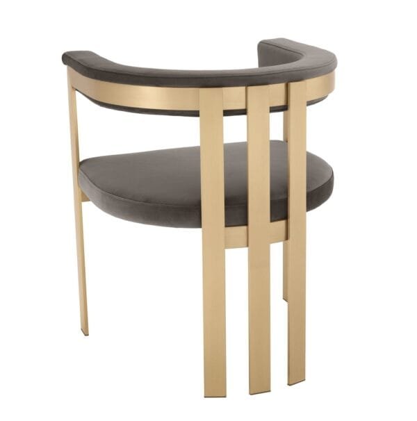 Modrest Kersey - Glam Grey Velvet Accent Chair - Image 2