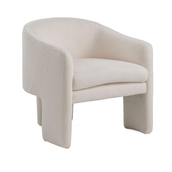 Modrest - Khan Modern Off White Fabric Accent Chair - Image 4