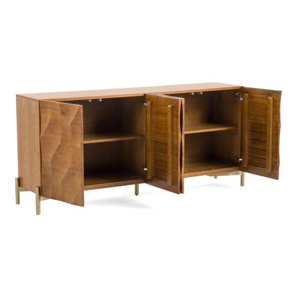Modrest Killeen - Modern Gold + Walnut Buffet - Image 2