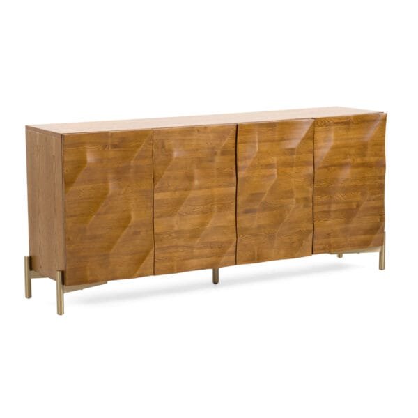 Modrest Killeen - Modern Gold + Walnut Buffet - Image 3
