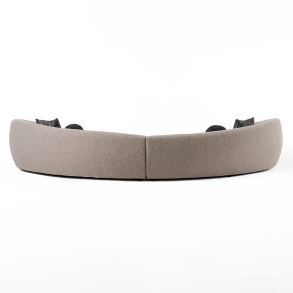 Modrest - Kilmer Modern Grey Curved Fabric Sectional Sofa - Image 5